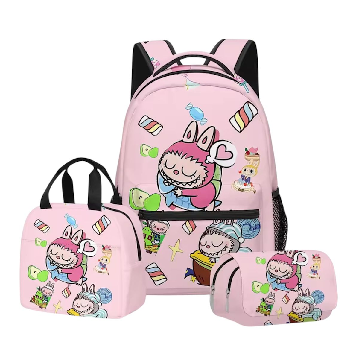 Labubu 3-in-1 Backpack Set – Candy World Edition
