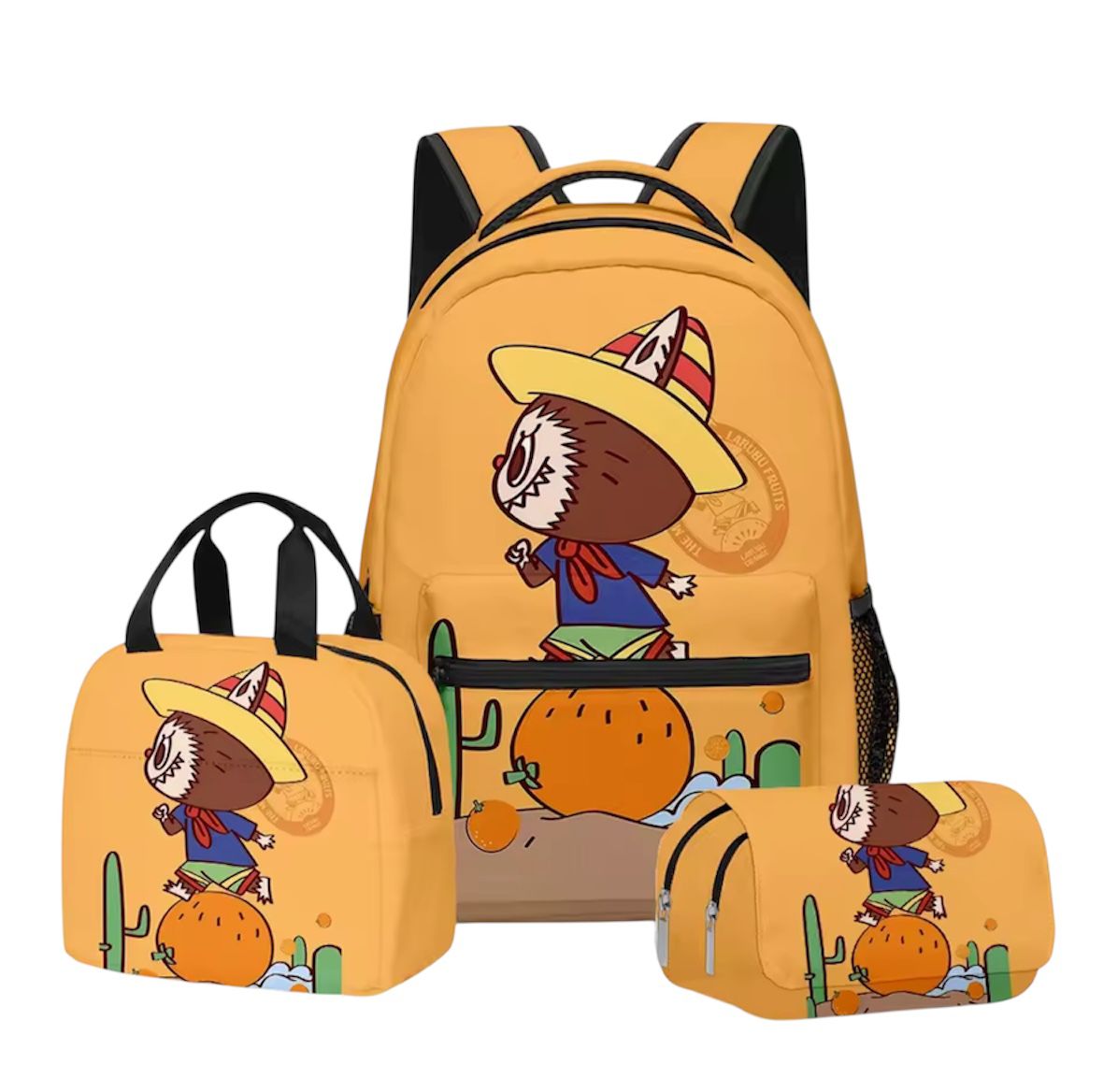 Labubu 3-in-1 Backpack Set – Sweet Cactus Edition