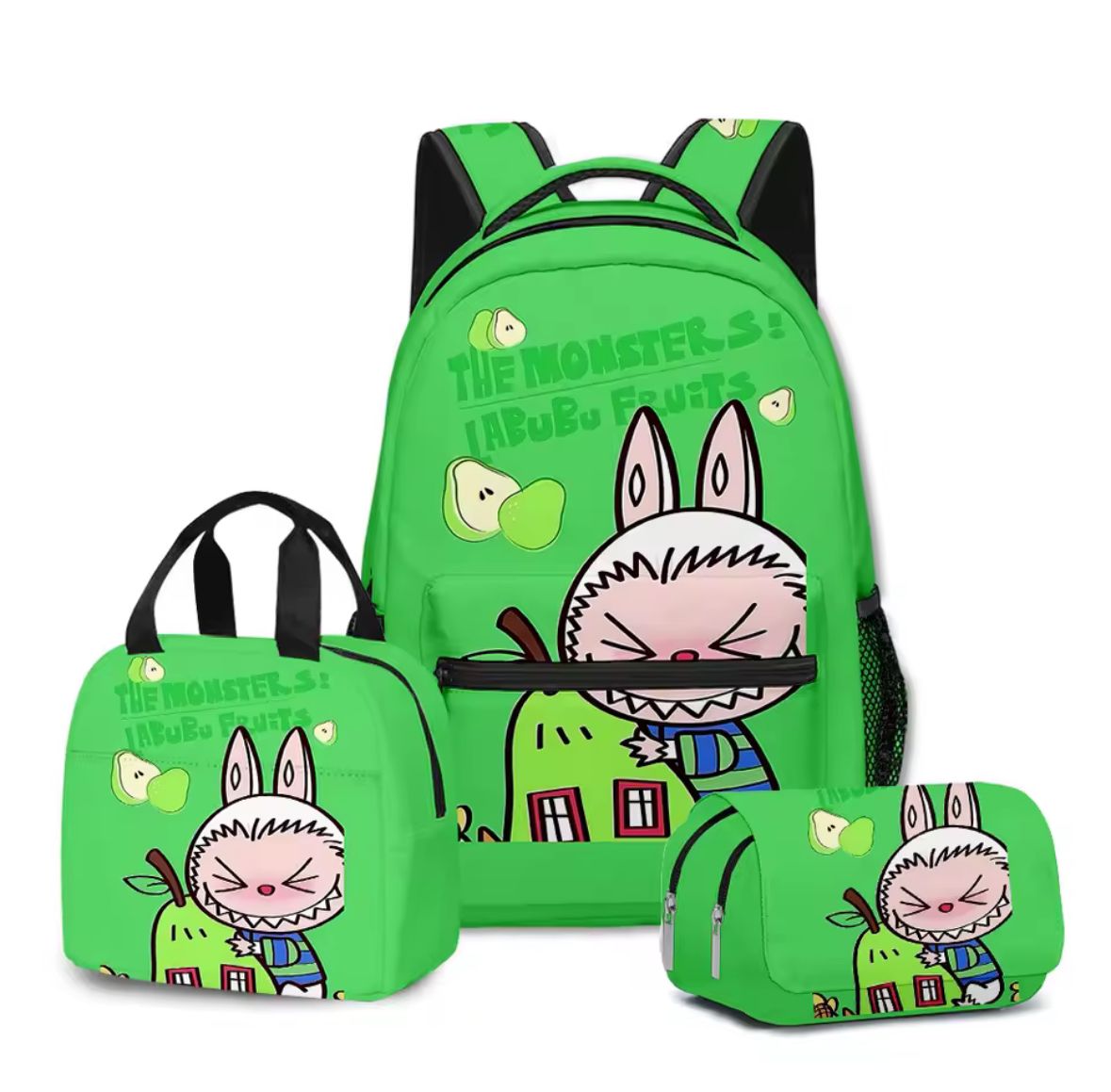 Labubu 3-in-1 Backpack Set – Fruity Labubu Edition