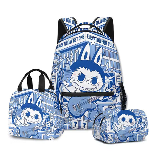 Labubu 3-in-1 Backpack Set – Urban Chaos Edition